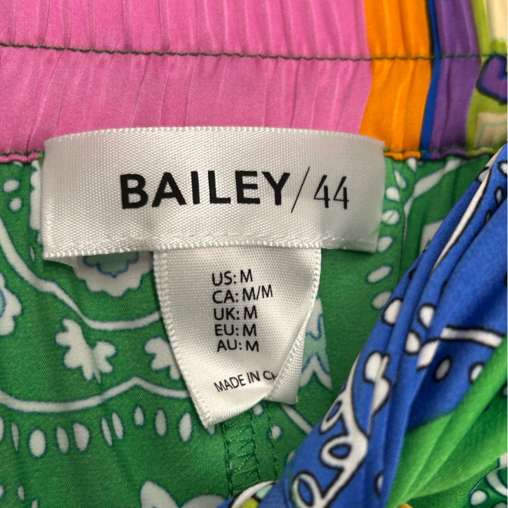 Bailey/44 Colorful Maxi Skirt Sz M Satin Knot  Side Slit Coastal Tropical Floral - Picture 7 of 10